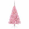 vidaXL &Aacute;rvore de Natal Artificial Pr&eacute;-iluminada Rosa 120 cm PVC