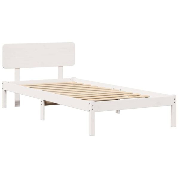 vidaXL Estrutura da Cama com cabeceira Branco 100 x 200 cm