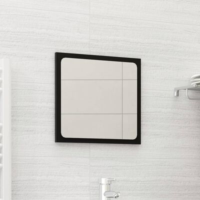 vidaXL Espelho de casa de banho 40x1,5x37 cm contraplacado preto