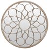 vidaXL Espelho de jardim p/ uso exterior ferro 40x3 cm cor de areia