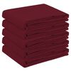 vidaXL Toalha de Mesa 5 unid. Vinho Vermelho &Oslash; 140 cm Poli&eacute;ster
