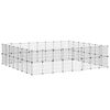 vidaXL Gaiola p/ animais de 60 pain&eacute;is c/ porta 280x245x70 cm a&ccedil;o preto