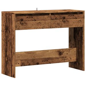 vidaXL Mesa consola 100x35x76,5 cm derivados de madeira madeira velha