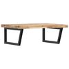 vidaXL Prateleira de parede p/ lavat&oacute;rio a&ccedil;o/madeira de ac&aacute;cia maci&ccedil;a
