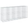 vidaXL Cesto gabi&atilde;o com cobertura 450x100x200 cm ferro galvanizado
