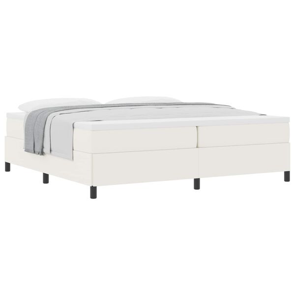 vidaXL Estrutura da Cama Creme 200 x 200 cm Tecido de veludo c&ocirc;tel&eacute;