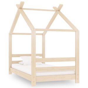 vidaXL Estrutura de cama infantil 70x140 cm madeira de pinho maciça