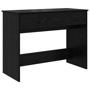 vidaXL Mesa de Cosm&eacute;ticos com gaveta Carvalho Preto 100 x 45 x 76 cm