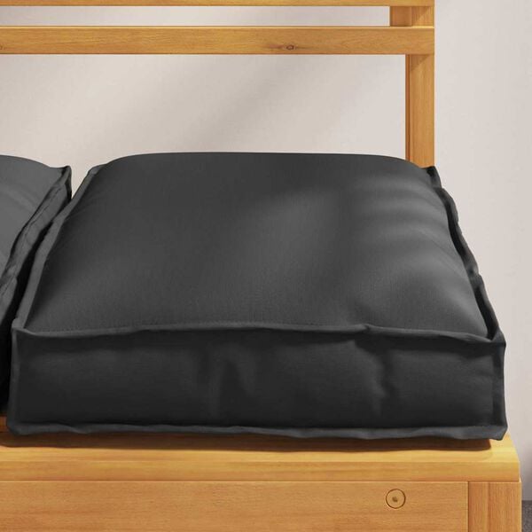 vidaXL Almofada 2 pcs Preto 40 x 40 x 8 cm Tecido Oxford