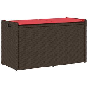 vidaXL Banco de arruma&ccedil;&atilde;o exterior com almofad&atilde;o 100 cm vime PE