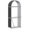 vidaXL Suporte para lenha 80x45x190 cm Antracite A&ccedil;o galvanizado