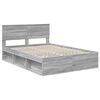 vidaXL Estrutura da Cama com cabeceira Cinza Sonoma 140 x 190 cm