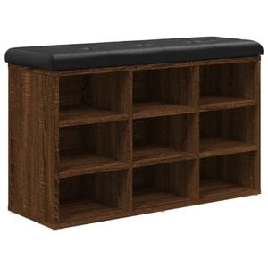 vidaXL Banco sapateira 82x32x50 cm derivados madeira carvalho castanho