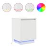 vidaXL Mesas cabeceira c/ luzes LED 2 pcs 38x34x50 cm branco