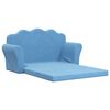 vidaXL Sof&aacute;-cama infantil de 2 lugares pel&uacute;cia azul