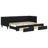 vidaXL Sof&aacute;-cama com gavet&atilde;o e gavetas 80x200 cm veludo preto