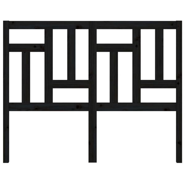 vidaXL Cabeceira de cama 205,5x4x100 cm pinho maci&ccedil;o preto