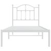 vidaXL Estrutura de cama com cabeceira 90x190 cm metal branco