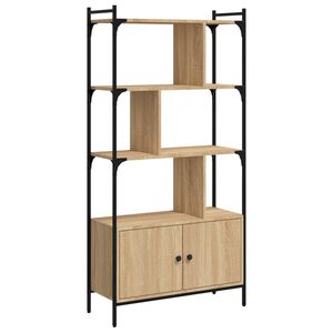 vidaXL Estante com portas em carvalho Sonoma 76,5x30x154,5 cm, madeira engenheirada