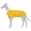vidaXL Capa de chuva para c&atilde;es com tiras reflectoras amarelo M