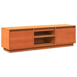 vidaXL M&oacute;vel de TV 140x35x40 cm madeira de pinho maci&ccedil;a castanho mel
