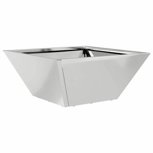 vidaXL Vaso de Jardim Prateado 35 x 35 x 15 cm A&ccedil;o Galvanizado