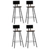 vidaXL Bancos de bar 4 pcs madeira recuperada maci&ccedil;a