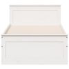 vidaXL Cama sem colchão com cabeceira 90x200 cm pinho maciço branco