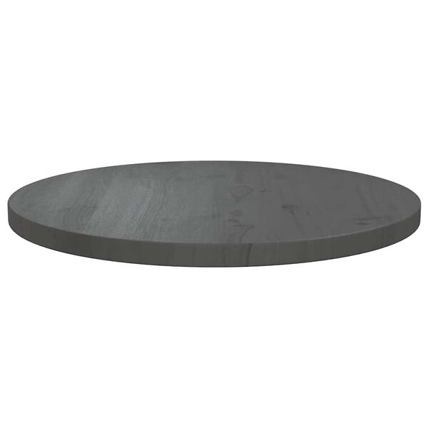 vidaXL Tampo de mesa pinho maci&ccedil;o &Oslash;60x2,5 cm cinzento