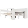 vidaXL Cama com estante sem colch&atilde;o 150x200 cm pinho maci&ccedil;o branco
