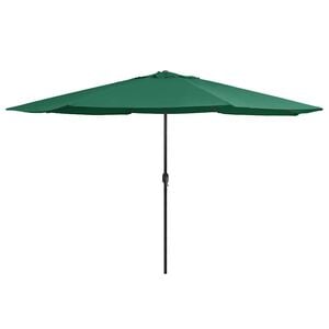 vidaXL Guarda-sol de jardim com poste de metal 390 cm verde