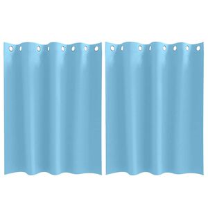 vidaXL Cortinas Blackout com Argolas 2 unid. Azul-Claro 140 x 140 cm