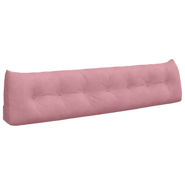 vidaXL Travesseiro para Costas Rosa 200 x 24 x 50 cm Veludo