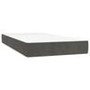vidaXL Cama box spring c/ colch&atilde;o/LED 100x200cm veludo cinzento-escuro