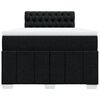 vidaXL Cama boxspring com colch&atilde;o 120x190 cm tecido preto
