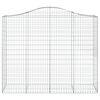 vidaXL Cestos gabi&atilde;o arqueados 30 pcs 200x50x160/180 ferro galvanizado