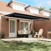 vidaXL Toldo Retr&aacute;til Manual Preto 450 &times; 300 cm Poli&eacute;ster e Metal