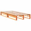 vidaXL Cama com estante sem colch&atilde;o 75x190cm pinho maci&ccedil;o castanho-mel