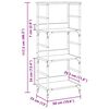 vidaXL Estante 50x33x117,5 cm derivados de madeira carvalho artisiano