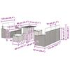 vidaXL Conjunto de Sof&aacute; de Jardim com almofada 8 pcs Bege vime PE