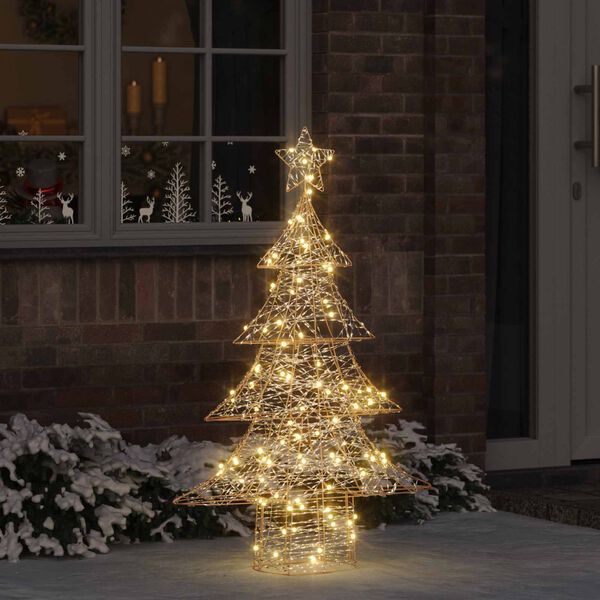 vidaXL &Aacute;rvore de Natal com 120 LEDs Branco quente 120,5 cm PET
