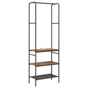 vidaXL Suporte para Roupas Madeira antiga 60 x 30 x 171 cm
