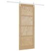 vidaXL Porta Deslizante ORKDAL Natural e Branco 83 x 211 cm