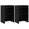 vidaXL Mesas de cabeceira 2 pcs Carvalho Preto 40 x 30 x 60 cm