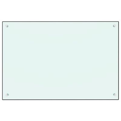 vidaXL Painel anti-salpicos de cozinha 90x60 cm vidro temperado branco