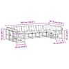 vidaXL Conjunto de Sof&aacute;s para Exterior 10 pcs Cinza Natural e Claro