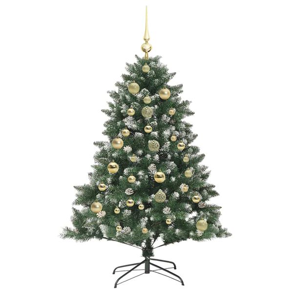 vidaXL &Aacute;rvore de Natal Artificial Verde 150 cm PVC, Pl&aacute;stico e A&ccedil;o