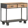 vidaXL Mesa consola 90x35x74 cm madeira recuperada maci&ccedil;a