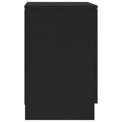 vidaXL Mesas de cabeceira 2 pcs 38x35x56 cm contraplacado preto