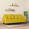 vidaXL Sof&aacute; de 3 lugares 180 cm veludo amarelo